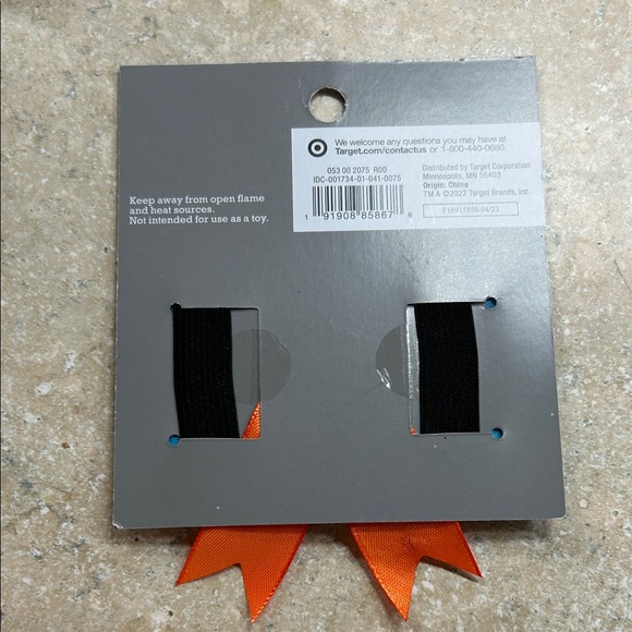 Spritz Blue and Orange Pet Birthday Bow Tie - Picture 2 of 2